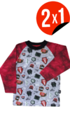 REMERA PARCHES ROJO