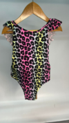 Enteriza animal print fucsia con volados