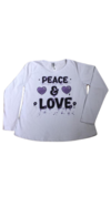 REMERA PEACE BLANCO