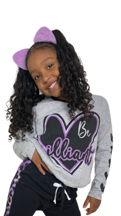 REMERA BE BRILLIANT MELANGE/VIOLETA