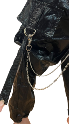 Parachute metalizado arrugado negro - tienda online