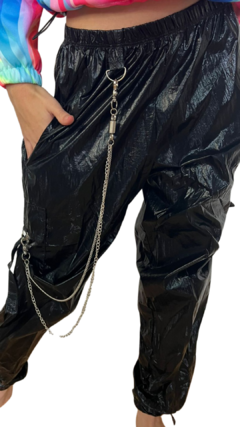 Parachute metalizado arrugado negro - comprar online