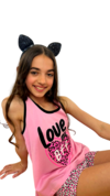 Pijama Musculosa Rosa LOVE MY BFF - comprar online