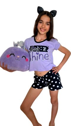 Pijama Lila/Negro LIVE&SHINE