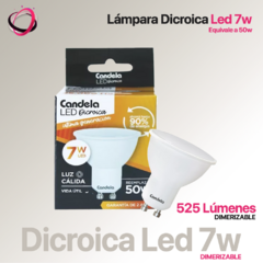 Lampara Led Dicroica 7w - Cálida - comprar online