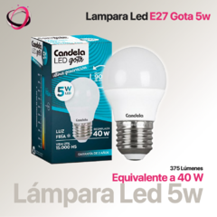 Lampara Led Gota 5w - Fria - comprar online
