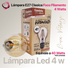 Lampara Led Filamento 4w - Clasica - comprar online