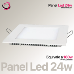 Panel Led Cuadrado Embutir 24w - Cálida - comprar online