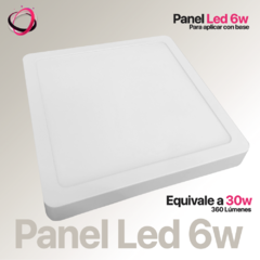 Panel Led Cuadrado Aplicar 6w - Cálida - comprar online