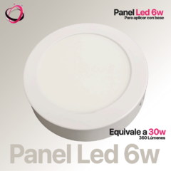 Panel Led Redondo Aplicar 6w - Fria - comprar online