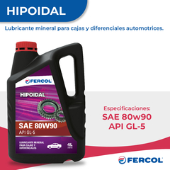 Aceite Fercol Hipoidal 80w90 x 4 Lt - comprar online