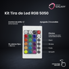 KIT TIRA LED RGB 5050 EXTERIOR X 5MTS - Tienda Galaxy