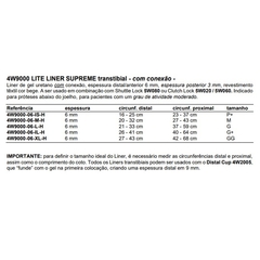 Liner Transtibial Com Conexão Supreme Gel Suspension 4W9000 - Lite Wagner