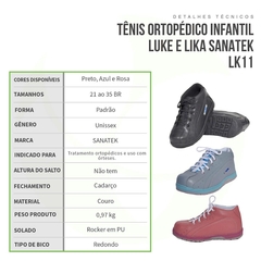 Tênis Infantil Terapêutico Unissex Luke E Lika Par Lk11 - Sanatek