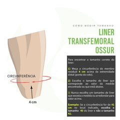 Liner Transfemural Standard Iceross Seal-In X5 Cinza I-Tf673 - Ossur