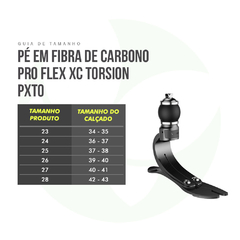 Pé Protético Em Fibra De Carbono De Perfil Baixo Pro-Flex Xc Torsion Pxt0 - Ossur