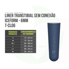 Liner Transtibial Sem Conexão Iceform Cushion T-Cl06 - Ossur