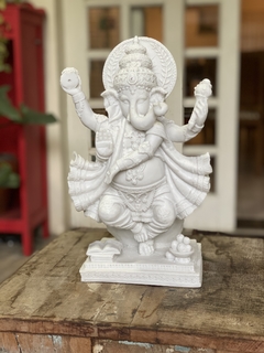 Escultura Ganesha Prosperidade - Marmorite (34cm) - Zenz Arts