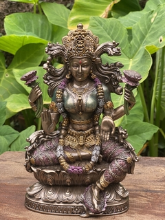 Lakshmi Nova - Deusa Hindu - Veronese (25cm) - Zenz Arts