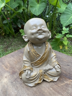 Monge/Buda Gordinho Sorrindo com Covinha - Mamorite (21cm)
