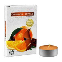 Vela Aromática (6unid.) Importada, Laranja com Canela