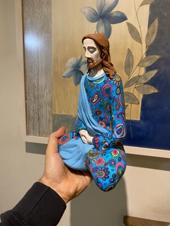 Jesus Meditando Gesso (19cm)(ATÉ 10 Dias ÚTEIS PARA PRODUZIR) - Zenz Arts
