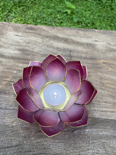 Porta-Velas Flor de Lótus - Madrepérola (15cm) na internet