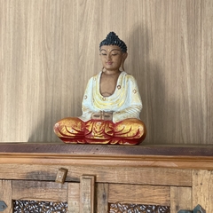 Escultura Buda - Madeira Suar (30cm)