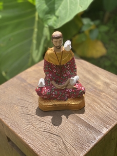 Escultura São Francisco de Assis Meditando 19cm - Zenz Arts