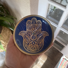 Incensário Hamsa - Resina/Vidro (12,5cm)