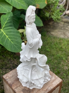 Deusa Kuan Yin Grande - Marmorite (62cm) - Zenz Arts