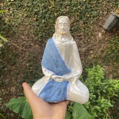 Jesus Meditando Gesso (19cm)(ATÉ 10 Dias P/ PRODUZIR 5)