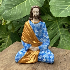Jesus Meditando Gesso (19cm)(ATÉ 10 ÚTEIS DIAS PARA PRODUZIR)