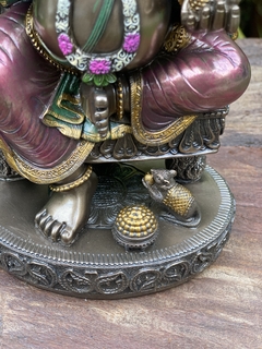 Imagem do Escultura Ganesha Sentado No Trono Veronese 26cm