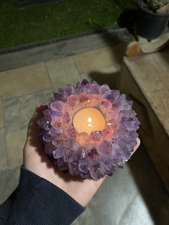 Porta Velas Ametista - Lótus (12cm à 15cm) na internet