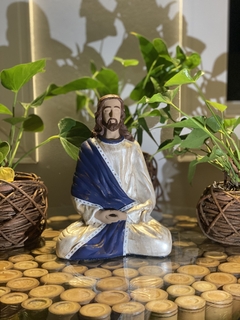 Escultura Jesus Meditando Gesso (19cm) - comprar online