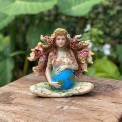 Estátua Deusa Gaia "Mãe-Terra" - Resina (17cm)