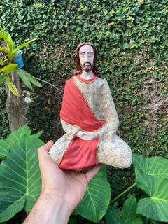 Escultura Jesus Meditando Gesso (19cm) na internet
