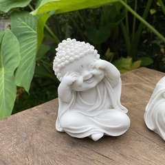 Escultura Trio Budas Sábios - Marmorite (12.5cm) - Zenz Arts