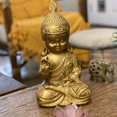 Escultura Buda Proteção - Marmorite (27cm) - loja online