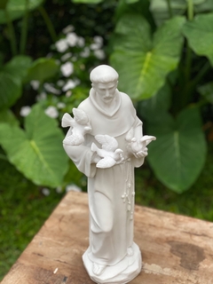 Escultura São Francisco de Assis Marmorite 41cm - loja online