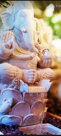 Fonte de Água Hari Ganesh em Marmorite (144cm) - loja online