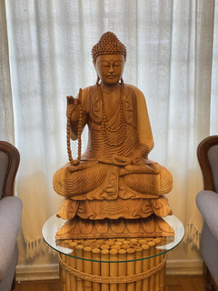 Imagem do Estátua Buda Sentado Madeira 80cm