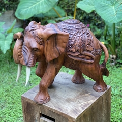 Escultura Elefante Madeira