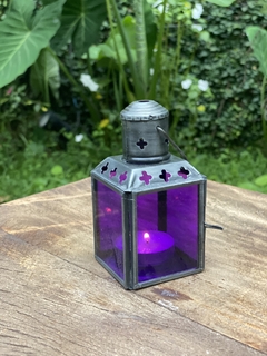 Lanterna P/ Velas - Indiana Fatih (11cm) - Roxa - loja online