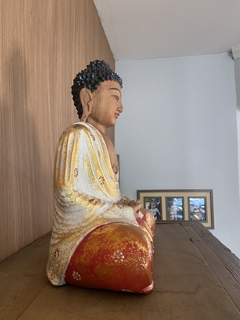 Escultura Buda - Madeira Suar (30cm) - comprar online