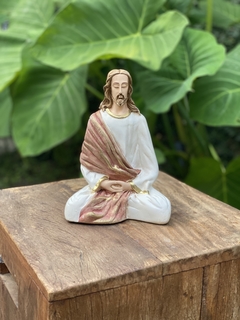 Jesus Meditando Gesso (19cm)(ATÉ 10 ÚTEIS DIAS PARA PRODUZIR) - loja online