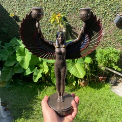 Escultura Ísis P Velas Egípcia - "Deusa do Amor - Ísis" (31cm)