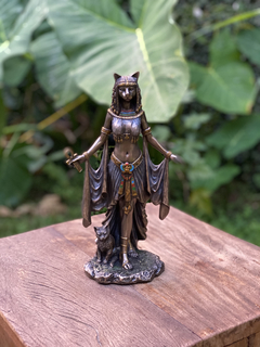 Escultura Egípcia - "Deusa Gata - Bastet"  (26cm) - Zenz Arts