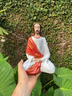 Escultura Jesus Meditando Gesso (19cm) na internet